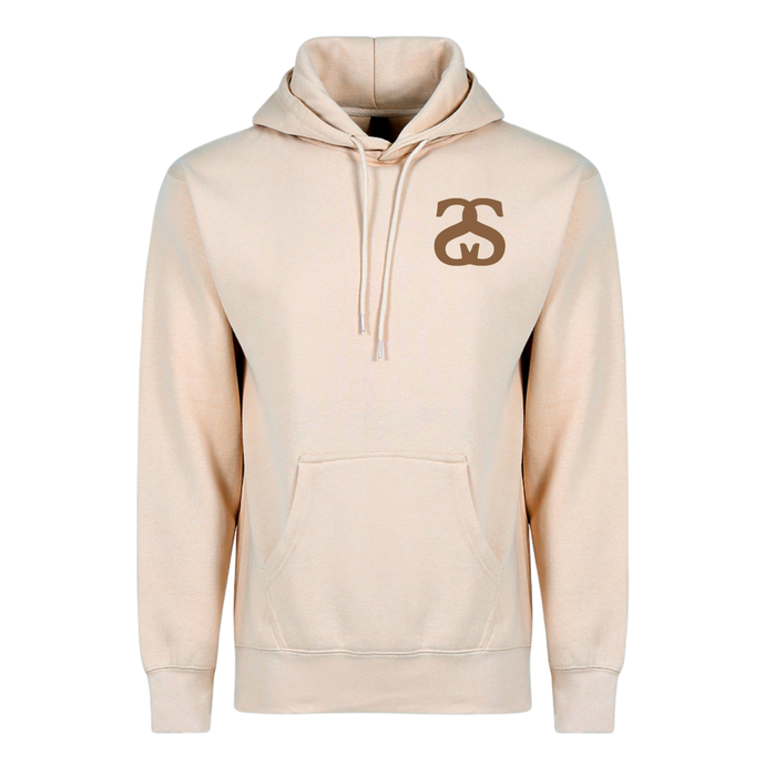 Stone Hoodie w/ Brown Logo