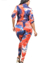 Load image into Gallery viewer, Sexe Navy/Orange Tie Dye 2pc.
