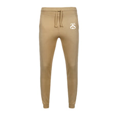 Load image into Gallery viewer, Khaki Fleece  w/ white logo Joggers
