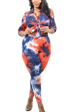 Load image into Gallery viewer, Sexe Navy/Orange Tie Dye 2pc.
